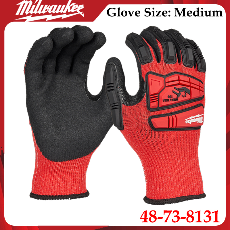 Motorcycle Glove Knuckle - 밀워키 48-73-8131 중형 충격 방지 작업용