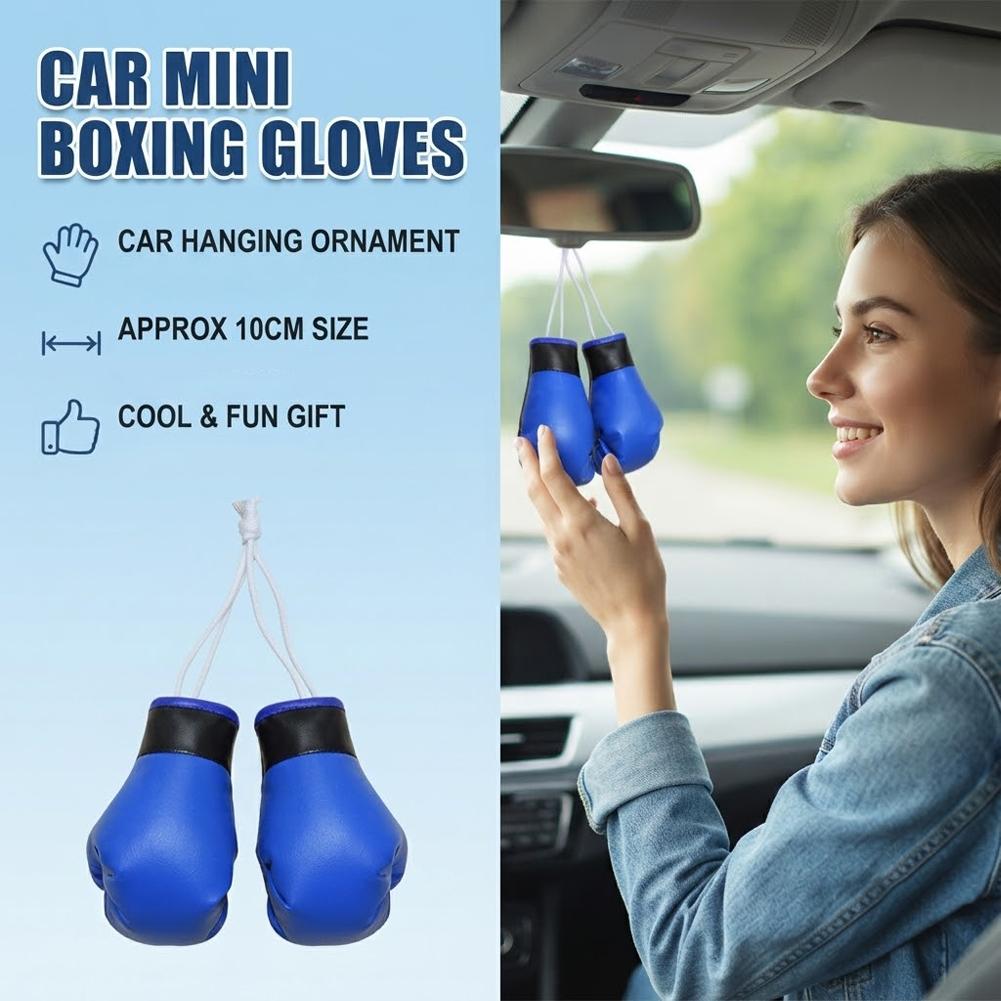 미니 복싱 글러브 자동차 백미러 장식용 블루 가죽 장식 - Leather Driving Glove 리뷰 및 가격