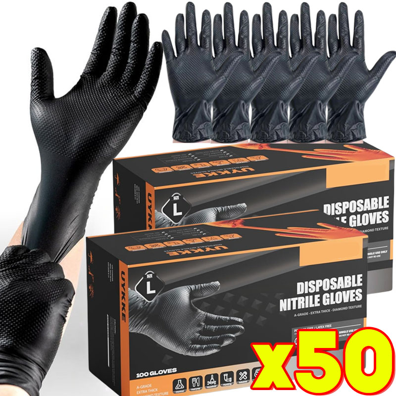 검은색 니트릴 장갑 일회용 8밀 라텍스 프리 정비사 장 - Nitrile Mechanic Glove 리뷰 및 가격