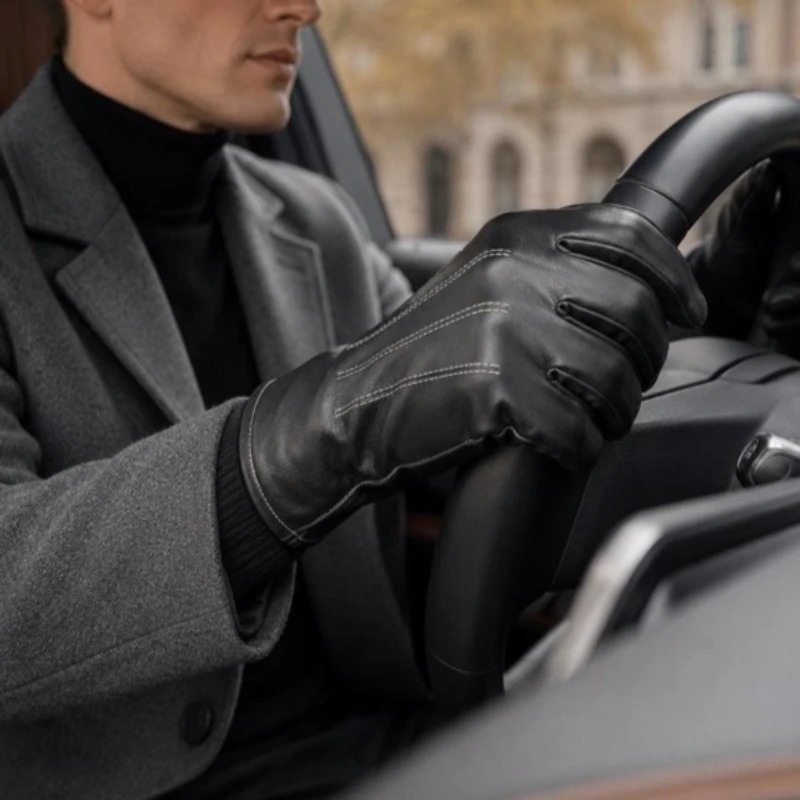 남녀공용 겨울 인조 가죽 장갑 1/2쌍, 보온 방풍 기 - Leather Driving Glove 리뷰 및 가격