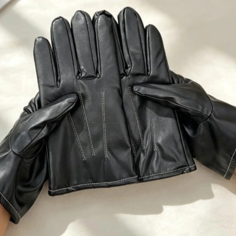 남녀공용 겨울 인조 가죽 장갑 1/2쌍, 보온 방풍 기 - Leather Driving Glove 리뷰 및 가격