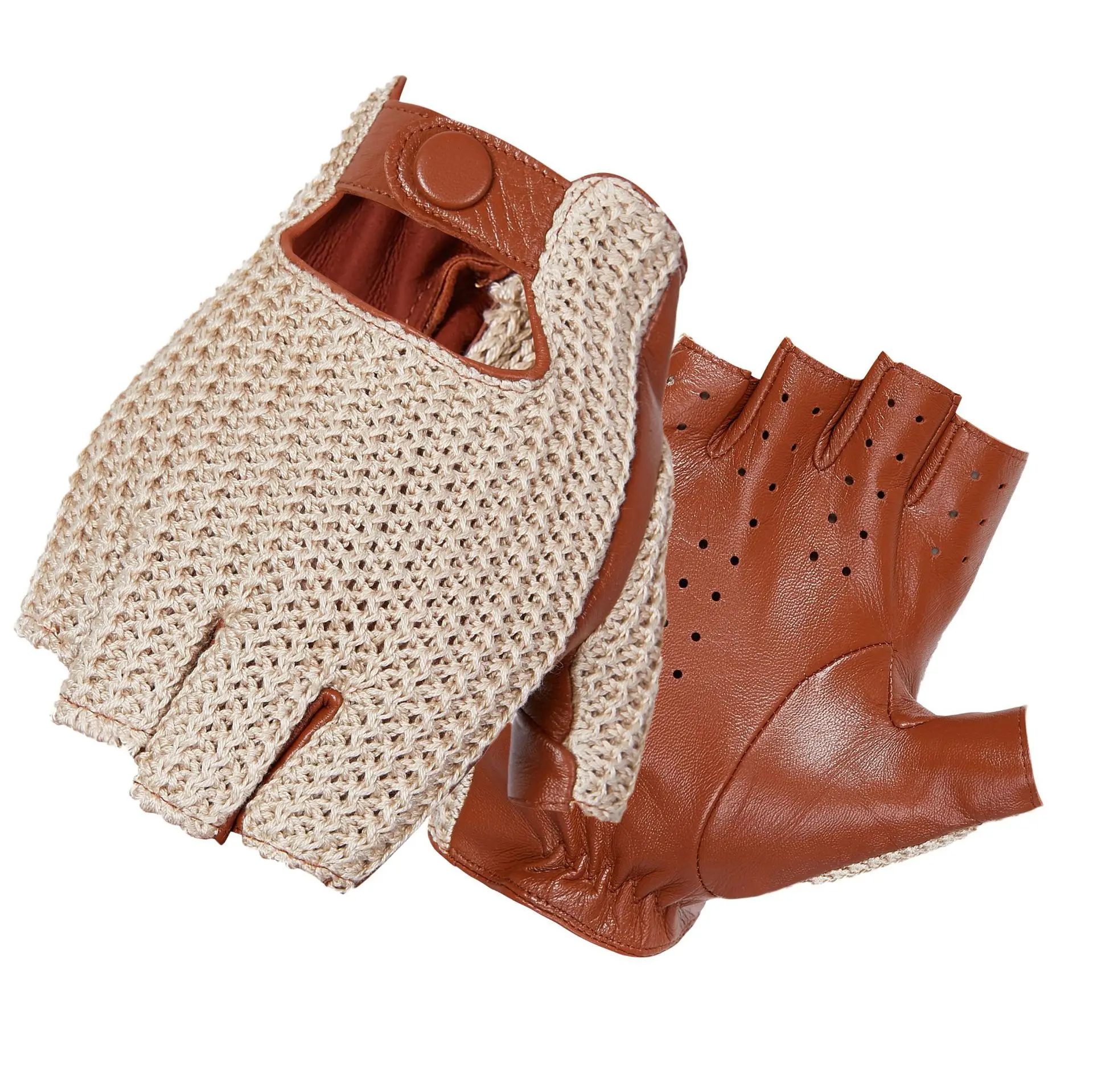 남성용 천연 가죽 소재, 안감 없음, 복고풍 스냅 버튼 - Leather Driving Glove 리뷰 및 가격