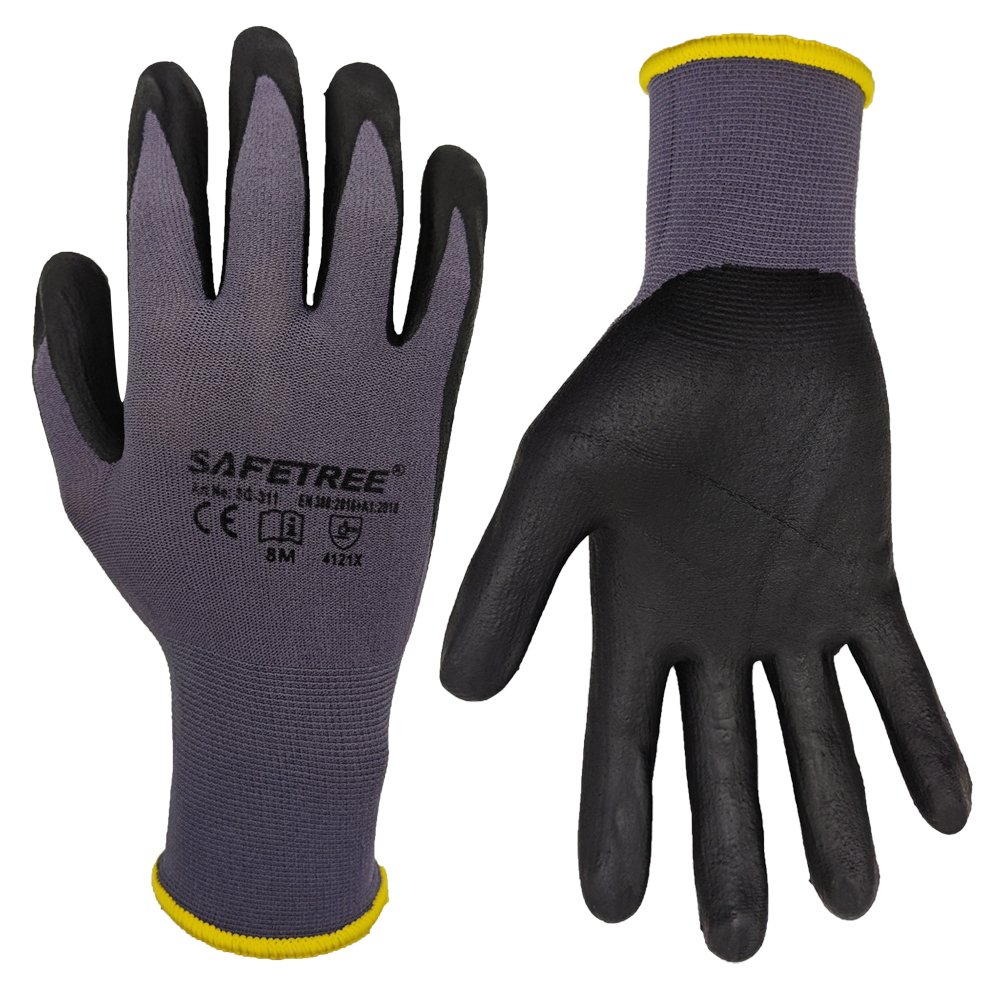 SAFETREE 10쌍 CE 나일론 안전 장갑 니트릴  - Nitrile Mechanic Glove 리뷰 및 가격