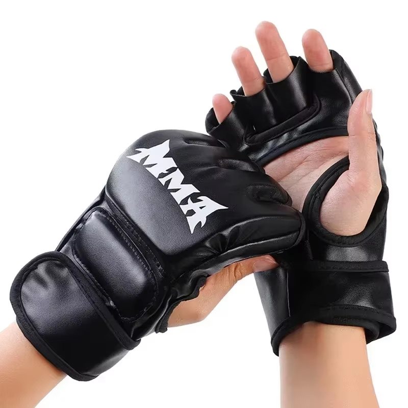 성인용 전문 복싱 트레이닝 글러브, 하프 핑거 가죽 쿠 - Motorcycle Glove Knuckle 리뷰 및 가격