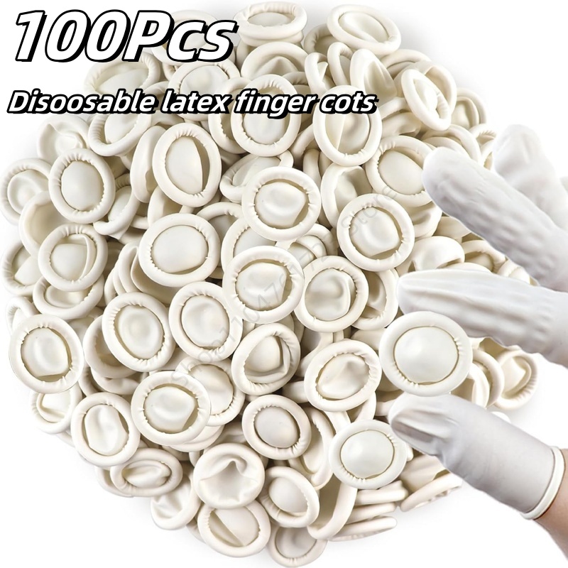 100Pcs 일회용 손가락 커버 고무 장갑 미끄럼 방지 - Latex Disposable Glove 리뷰 및 가격